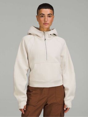 Lululemon scuba oversized half zip hoodie natural ivory xs/s cream neutral